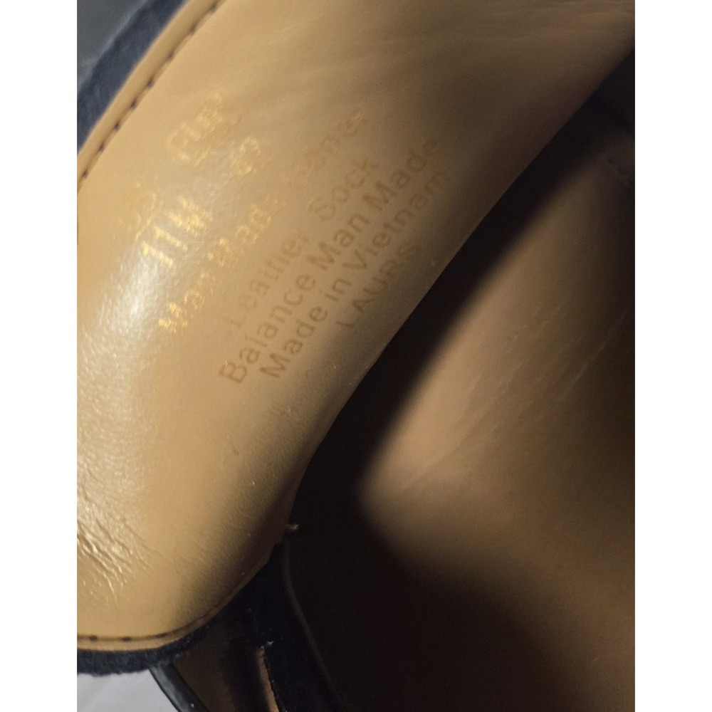 Sam Edelman NY Laurs Loafers Lug Sole Shoes Patent Black Horse Bit Gold 11M - Picture 13 of 16